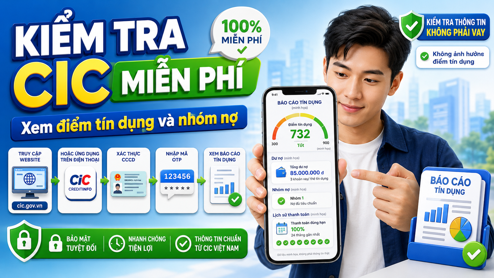 Cách kiểm tra CIC miễn phí bằng ứng dụng điện thoại