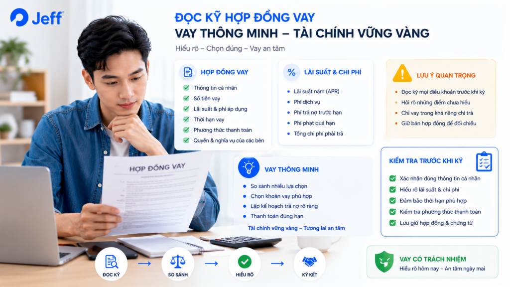 Quy trình đăng ký vay Jeff online từng bước