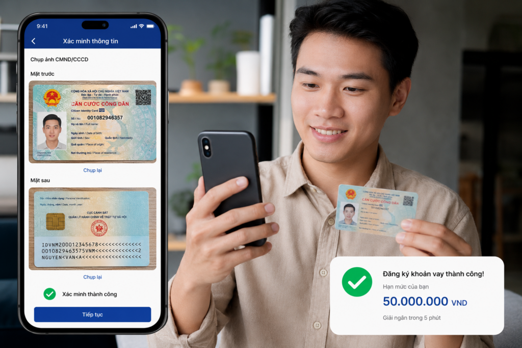 Các app vay tiền nhanh chỉ cần CMND giải ngân trong ngày