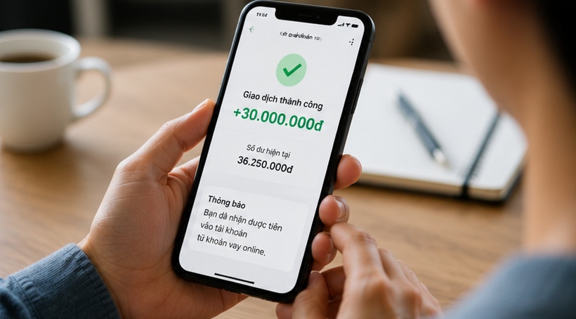 Giải ngân nhanh, nhận tiền vào tài khoản ngân hàng khi vay online