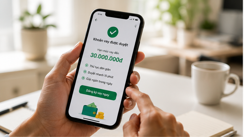 Vay app chỉ cần CCCD không cần chụp CMND bằng định danh điện tử eKYC 2026