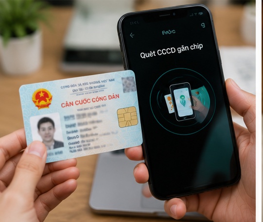 Đăng ký vay online, định danh CCCD và liên kết ngân hàng để chuyển khoản ngay